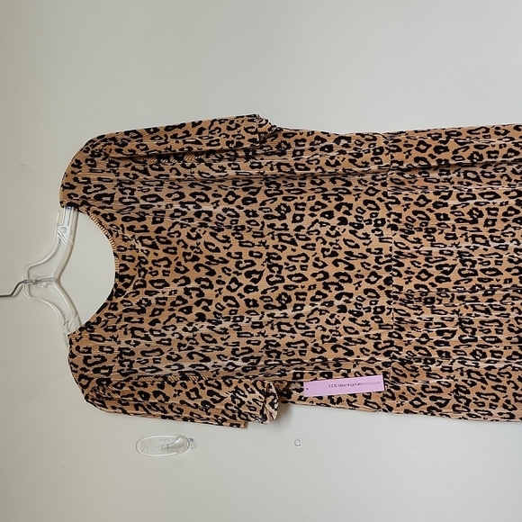 Aqua Curve Leopard Print Tiered Ruffled Dress Size 3X - Picture 5 of 9